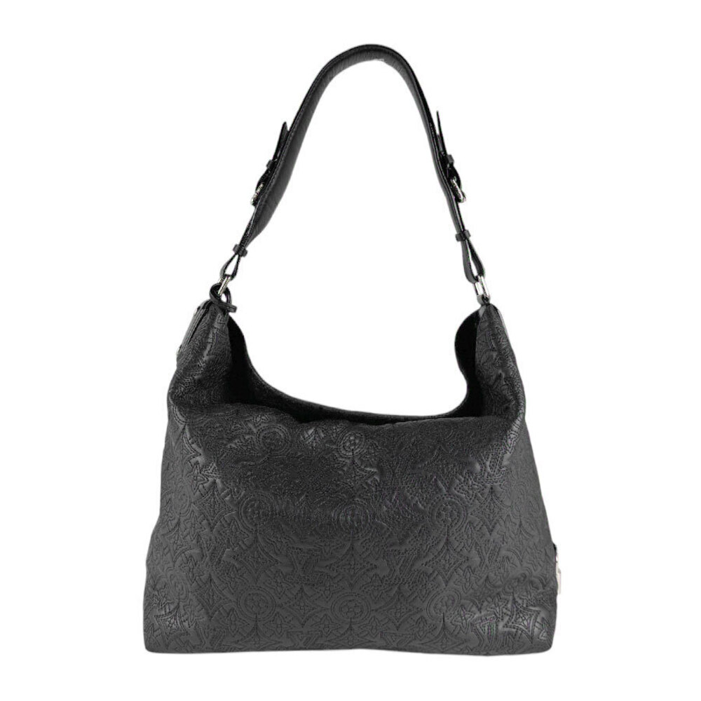 Louis Vuitton Anthea Hobo Shoulder Bag Leather Silver Black